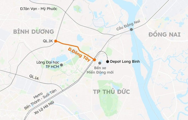 Con đường kết nối với metro Bến Th&agrave;nh - Suối Ti&ecirc;n. Đồ họa:&nbsp;Kh&aacute;nh Ho&agrave;ng