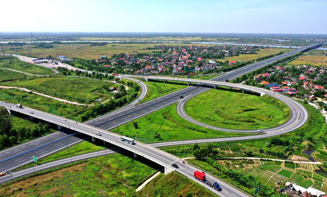 Một đoạn tuyến cao tốc H&agrave; Nội-Hải Ph&ograve;ng. Ảnh: Th&ocirc;ng tin đường cao tốc H&agrave; Nội-Hải Ph&ograve;ng &nbsp;
