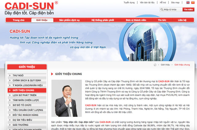 CADI-SUN nằm trong Top 500 doanh nghiệp lớn nhất Việt Nam