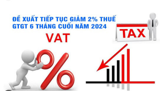 Đề xuất tiếp tục giảm 2% thuế VAT đến hết năm 2024 (Ảnh minh họa)