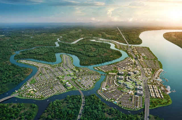 Bối cảnh 3D dự &aacute;n Khu đ&ocirc; thị Aqua City