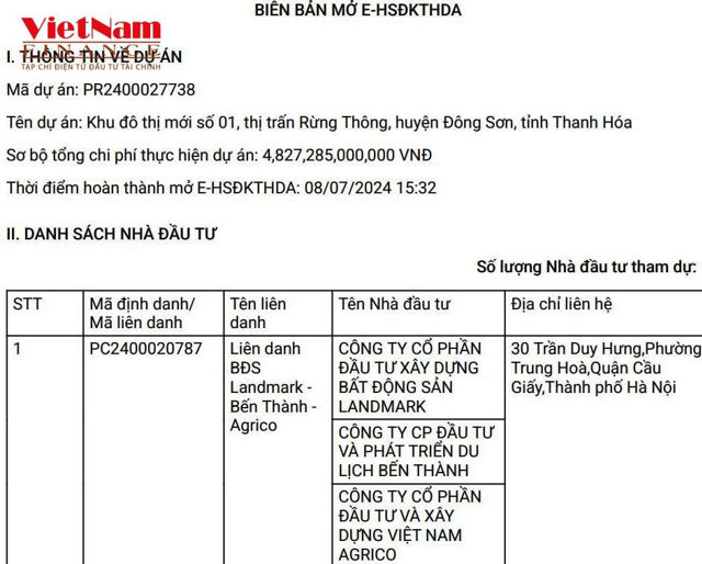 Li&ecirc;n danh 3 nh&agrave; đầu tư nộp hồ sơ đăng k&yacute; thực hiện dự &aacute;n