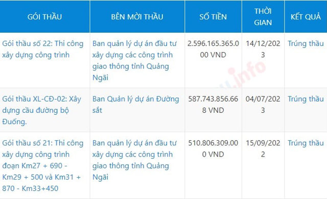 Nhà thầu nghìn tỷ Thiết bị xây dựng công nghệ Nam Anh, 'quen thuộc' trên đất Quảng Ngãi - Ảnh 1