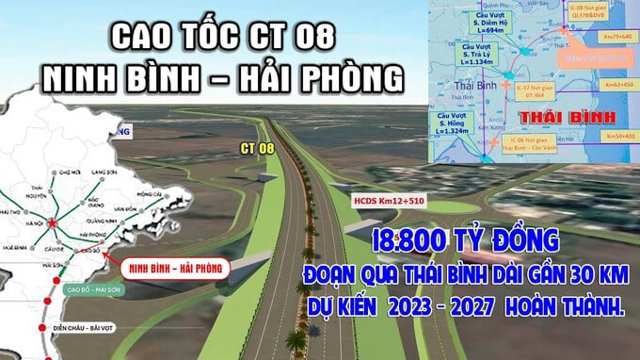 Tuyến cao tốc Ninh B&igrave;nh - Hải Ph&ograve;ng c&oacute; tổng vốn đầu tư 18.800 tỷ đồng. Ảnh: Internet &nbsp;