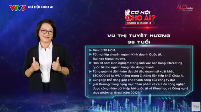 Ứng vi&ecirc;n Vũ Thị Tuyết Hương. Ảnh chụp m&agrave;n h&igrave;nh &nbsp;