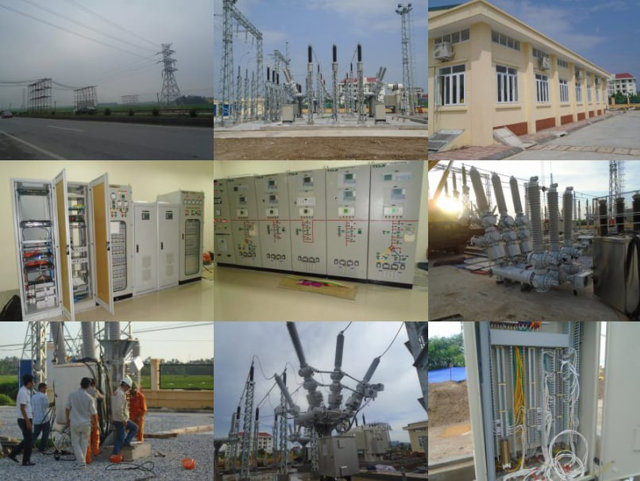 H&igrave;nh ảnh C&ocirc;ng tr&igrave;nh trạm biến &aacute;p 110Kv An L&atilde;o &ndash; Hải Ph&ograve;ng do Tập đo&agrave;n C&ocirc;ng nghiệp Việt &Aacute; thực hiện