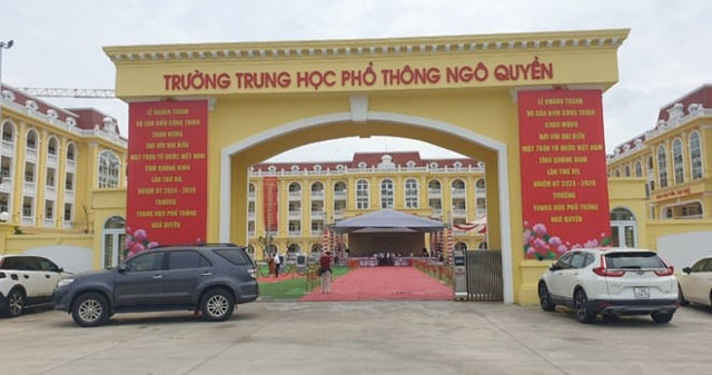 C&ocirc;ng tr&igrave;nh bao gồm 2 khối nh&agrave; học cao 4 tầng, 1 khối nh&agrave; hiệu bộ cao 4 tầng, nh&agrave; đa năng cao 1 tầng v&agrave; c&aacute;c hạng mục phụ trợ. Ảnh: Nguyễn H&ugrave;ng/B&aacute;o Lao động