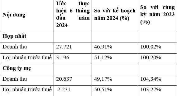 Kết quả kinh doanh 6 th&aacute;ng đầu năm 2024 của VNPT. &nbsp;