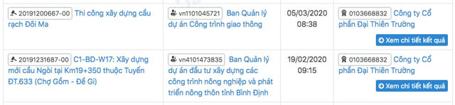 CTCP Đại Thi&ecirc;n Trường "một m&igrave;nh một ngựa" tr&uacute;ng nhiều g&oacute;i thầu c&oacute; gi&aacute; trị h&agrave;ng chục tỷ đồng &nbsp;