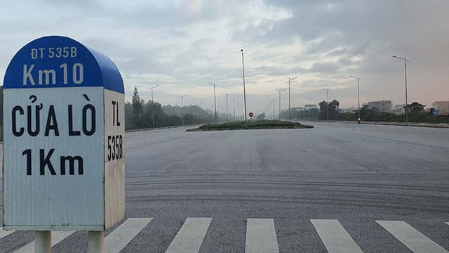 Vị tr&iacute; Đại lộ Vinh - Cửa L&ograve; giai đoạn 2 đi qua thị x&atilde; Cửa L&ograve;