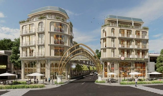Phối cảnh nh&agrave; phố thương mại Sen V&agrave;ng Town. Ảnh: Sen V&agrave;ng Holdings