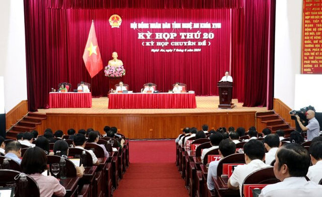 Tại kỳ họp thứ 20 (kỳ họp chuy&ecirc;n đề), HĐND tỉnh Nghệ An Kh&oacute;a XVIII, nhiệm kỳ 2021 - 2026 đ&atilde; thống nhất với đề nghị của UBND tỉnh về hệ số điều chỉnh gi&aacute; đất năm 2024 tr&ecirc;n địa b&agrave;n tỉnh. &nbsp;