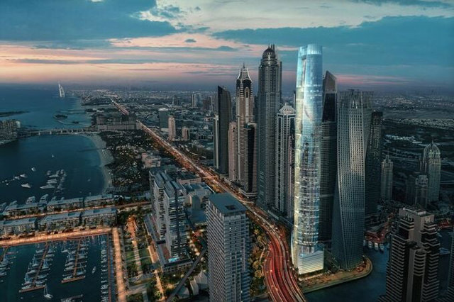 Bối cảnh 3D dự &aacute;n Ciel Dubai Marina