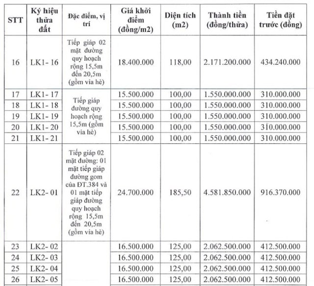 Tỉnh sở hữu 2 đại đô thị của Vinhomes đấu giá 101 lô đất trong tháng 9, giá khởi điểm từ 14,4 triệu đồng/m2 - Ảnh 2