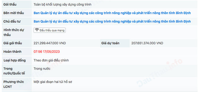 G&oacute;i thầu trị gi&aacute; hơn 200 tỷ đồng&nbsp;C&ocirc;ng ty DACINCO tr&uacute;ng s&aacute;t gi&aacute;, tiết kiệm cho ng&acirc;n s&aacute;ch 0,09% &nbsp;