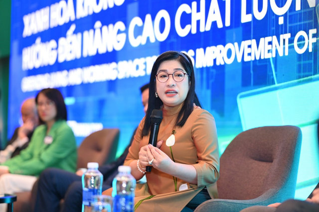 CEO Lưu Thị Thanh Mẫu chia sẻ quan điểm v&agrave; chiến lược xanh h&oacute;a của doanh nghiệp tại sự kiện Tuần lễ CTX Việt Nam 2023