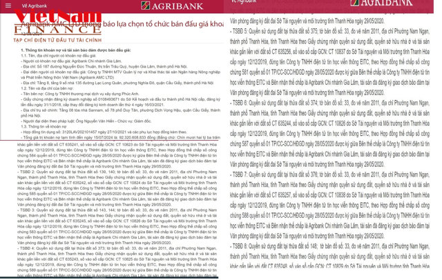 Agribank th&ocirc;ng b&aacute;o b&aacute;n đấu gi&aacute; c&aacute;c l&ocirc; đất (t&agrave;i sản bảo đảm) tại Thanh Ho&aacute; do C&ocirc;ng ty TNHH Điện tử Tin học Viễn th&ocirc;ng EITC đứng t&ecirc;n