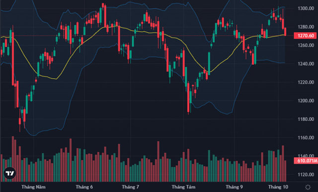 Thanh khoản thấp, VN-Index về mốc 1270 điểm - Ảnh 1