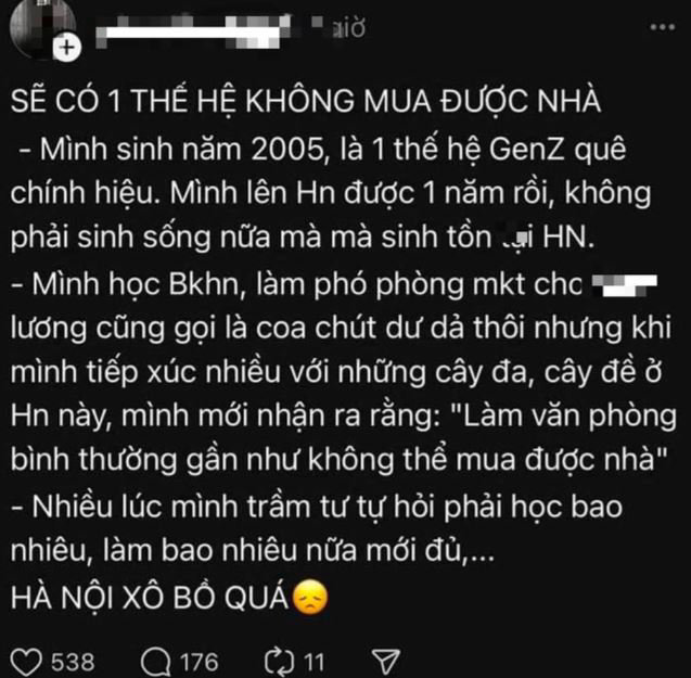 C&acirc;u chuyện của một ch&agrave;ng trai về "giấc mơ" mua nh&agrave; tr&ecirc;n MXH nhận được sự quan t&acirc;m rất lớn. Ảnh chụp m&agrave;n h&igrave;nh