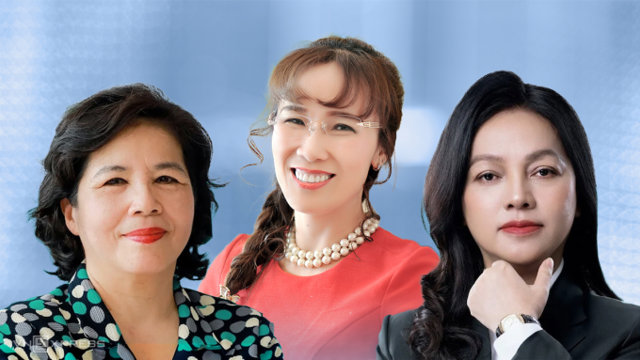 Từ tr&aacute;i qua:&nbsp;CEO Vinamilk Mai Kiều Li&ecirc;n, Chủ tịch VietJet Air Nguyễn Thị Phương Thảo v&agrave; CEO Sacombank Nguyễn Đức Thạch Diễm