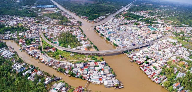 Một g&oacute;c th&agrave;nh phố Ng&atilde; Bảy, tỉnh Hậu Giang.