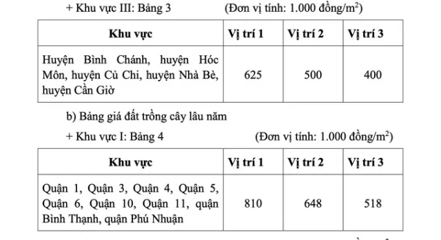 Tp.HCM ban hành bảng giá đất mới, cao nhất 687 triệu đồng/m2 - Ảnh 2