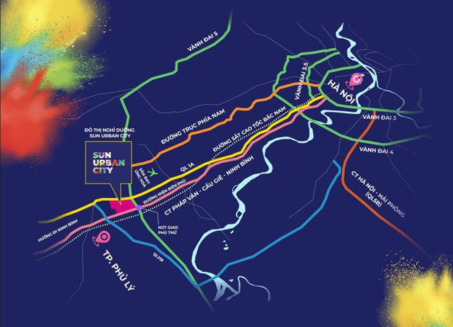 Sun Urban City c&oacute; vị tr&iacute; đắc địa, kết nối thuận lợi với H&agrave; Nội v&agrave; c&aacute;c tỉnh miền Bắc