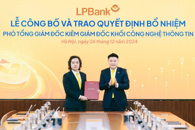 LPBank bổ nhiệm Ph&oacute; Tổng gi&aacute;m đốc ki&ecirc;m Gi&aacute;m đốc Khối C&ocirc;ng nghệ Th&ocirc;ng tin.