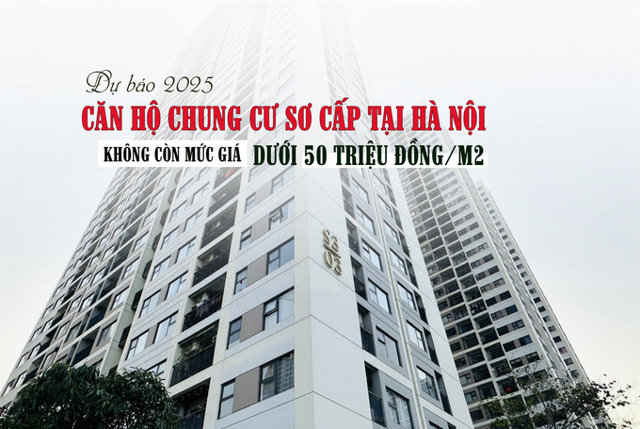 Dự báo 2025, căn hộ chung cư sơ cấp tại Hà Nội không còn giá dưới 50 triệu đồng/m2 - Ảnh 1