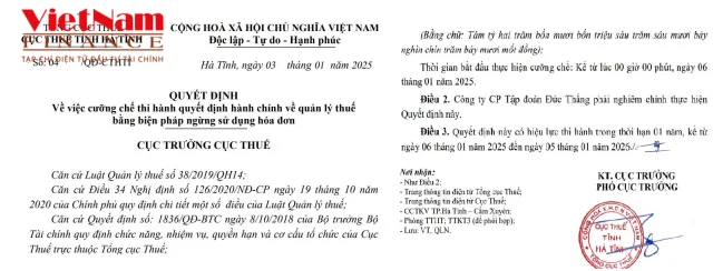 Tập đoàn Đức Thắng của đại gia Rolls Royce Hà Tĩnh bị cưỡng chế thuế - Ảnh 1