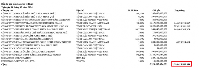 “Vua tôm” Minh Phú tiếp tục lỗ đậm trăm tỷ, phải trích lập dự phòng gần 1.600 tỷ đồng do đầu tư tài chính? - Ảnh 4