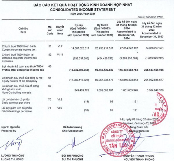 Tân Tạo (ITA) báo lỗ sau thuế quý 4 hơn 16,7 tỷ đồng, cổ phiếu bị đình chỉ giao dịch - Ảnh 1