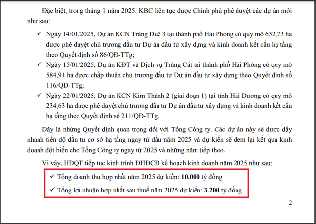 Kinh Bắc (KBC) tự tin lên kế hoạch doanh thu 10.000 tỷ đồng, liệu sẽ lại tiếp tục “vỡ mộng”? - Ảnh 2