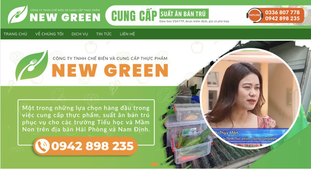 Giới thiệu về C&ocirc;ng ty New Green v&agrave; b&agrave; B&ugrave;i Thị Thu&yacute; Mẫn đại diện c&ocirc;ng ty. &nbsp;