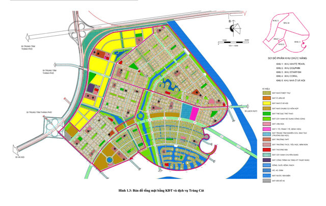 Bản đồ tổng mặt bằng Khu đ&ocirc; thị v&agrave; dịch vụ Tr&agrave;ng C&aacute;t.