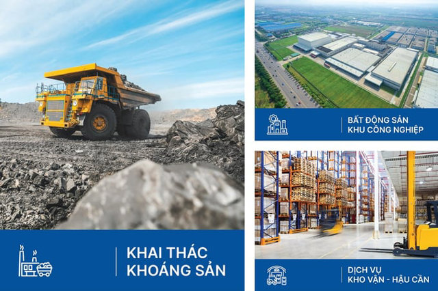 Trong định hướng d&agrave;i hạn, KSB l&agrave; hệ sinh th&aacute;i đa ng&agrave;nh gồm: Khai th&aacute;c kho&aacute;ng sản, bất động sản khu c&ocirc;ng nghiệp v&agrave; dịch vụ kho vận - hậu cần.