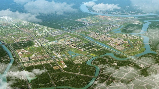 To&agrave;n cảnh si&ecirc;u đ&ocirc; thị Sun Mega City ph&iacute;a Nam H&agrave; Nội