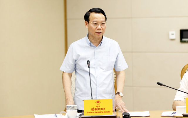 Bộ trưởng Bộ N&ocirc;ng nghiệp v&agrave; M&ocirc;i trường Đỗ Đức Duy ph&aacute;t biểu - Ảnh: VGP/Đ&igrave;nh Nam &nbsp;