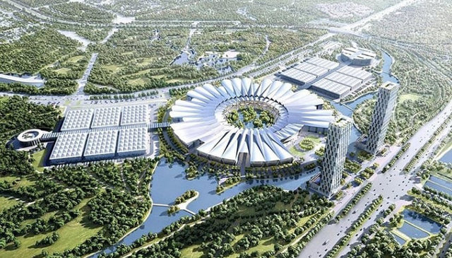 Phối cảnh dự &aacute;n Trung t&acirc;m Hội chợ Triển l&atilde;m Quốc gia tại Đ&ocirc;ng Anh.