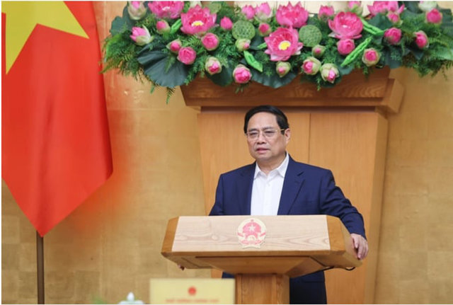 Thủ tướng Phạm Minh Ch&iacute;nh chủ tr&igrave; Phi&ecirc;n họp Ch&iacute;nh phủ thường kỳ th&aacute;ng 5/2025 - Ảnh: B&aacute;o Ch&iacute;nh phủ.