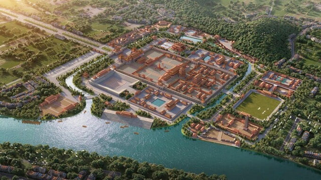 Quần thể phỏng dựng Ho&agrave;ng th&agrave;nh Thăng Long kỳ vọng trở th&agrave;nh điểm hẹn trải nghiệm văn h&oacute;a độc đ&aacute;o (Ảnh: Sun Property)