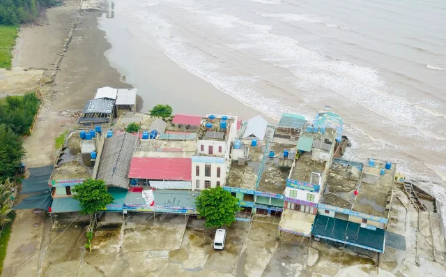 Khu b&atilde;i biển Cồn V&agrave;nh nh&igrave;n từ tr&ecirc;n cao