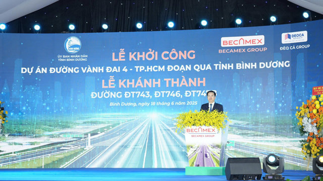 Khởi công dự án vành đai 4 TP. HCM đoạn cầu Thủ Biên - sông Sài Gòn - Ảnh 1
