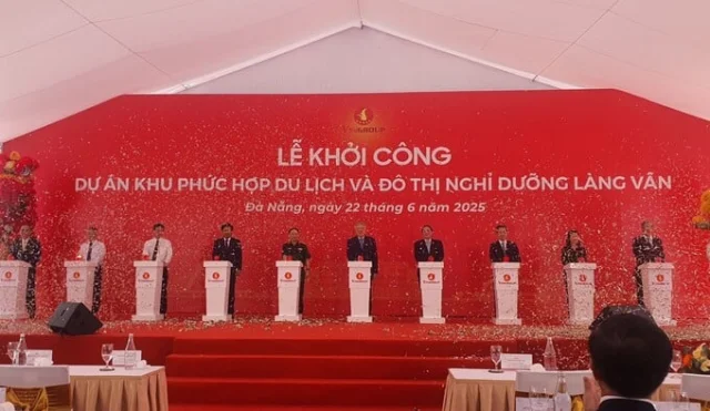 Nghi thức khởi c&ocirc;ng dự &aacute;n Khu phức hợp du lịch v&agrave; đ&ocirc; thị nghỉ dưỡng L&agrave;ng V&acirc;n