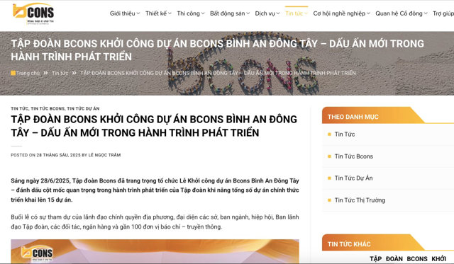 BCONS đổ vốn 6.500 tỷ đồng làm tổ hợp 1.800 căn hộ - Ảnh 1