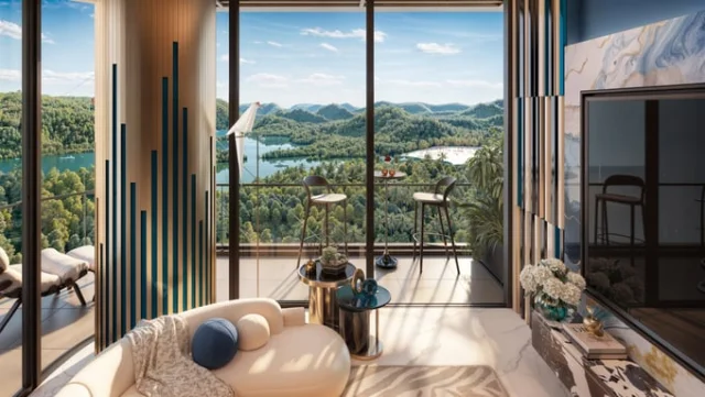 Khoảng ban c&ocirc;ng 1,2m được thiết kế như một "g&oacute;c chill" l&yacute; tưởng giữa tầng kh&ocirc;ng (Ảnh: Sun Property).