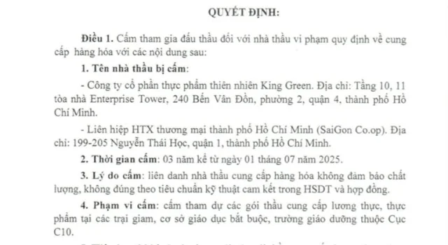 Cung cấp hàng hoá không đảm bảo chất lượng, SaiGon Co.op bị cấm thầu 3 năm - Ảnh 1