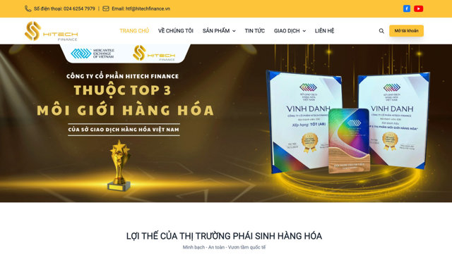 S&agrave;n giao dịch h&agrave;ng ho&aacute; Hitech Finance. &nbsp;
