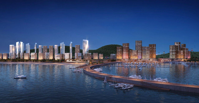 Một g&oacute;c phối cảnh Sun Elite City, quần thể đ&ocirc; thị nghỉ dưỡng đẳng cấp b&ecirc;n vịnh di sản Hạ Long. (Ảnh: Sun Property)