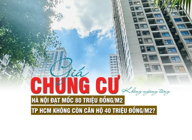 Giá chung cư không ngừng tăng: Hà nội đạt mốc 80 triệu đồng/m2, TP HCM không còn căn hộ 40 triệu đồng/m2? - Ảnh 1